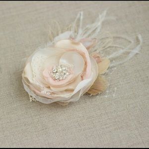 Rustic Vintage Wedding Hairpiece Fascinator